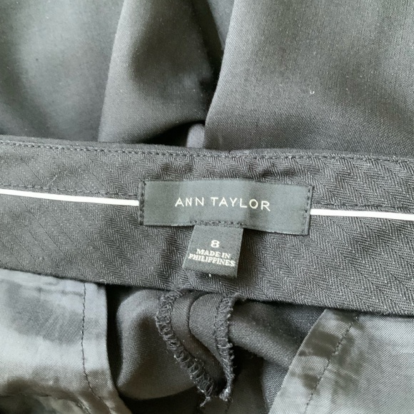 ANN TAYLOR Black Classic Dress Pants Regular Women’s Size 8 Straight Leg Worn 2X - Picture 5 of 7